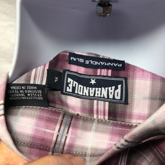 Panhandle Mens Sz XL Snap Button Up Shirt … - Picture 5 of 5